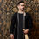 Thumbnail: Zed Black Mens Jardausi Worked Kurta and Dhoti Set