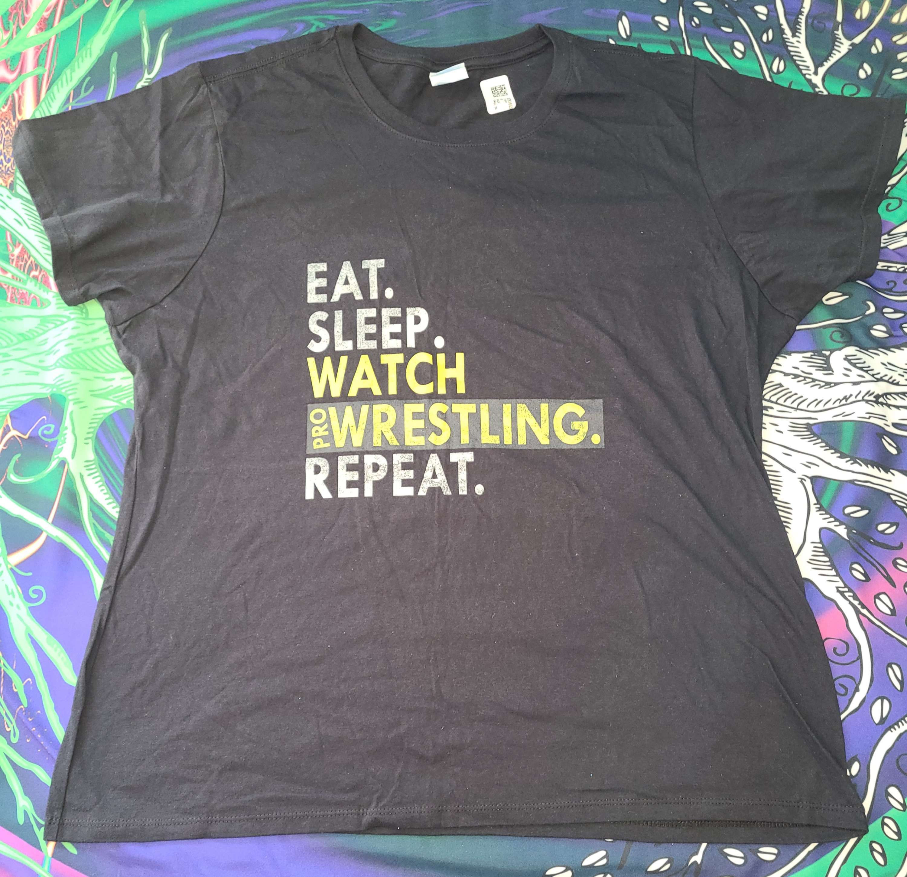 Eat Sleep Watch Pro Wrestling Repeat - NEW Womens 2x