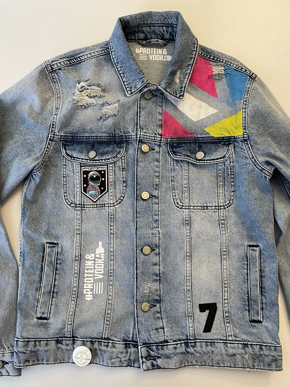 Thumbnail: P&V Distressed Denim Jacket