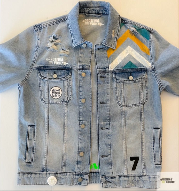 Thumbnail: P&V Distressed Denim Jacket