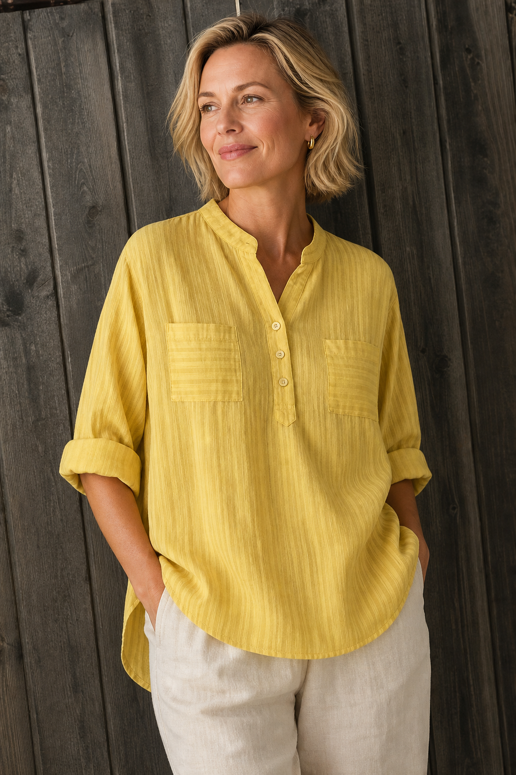Exclusive Mandarin Collar Shirt