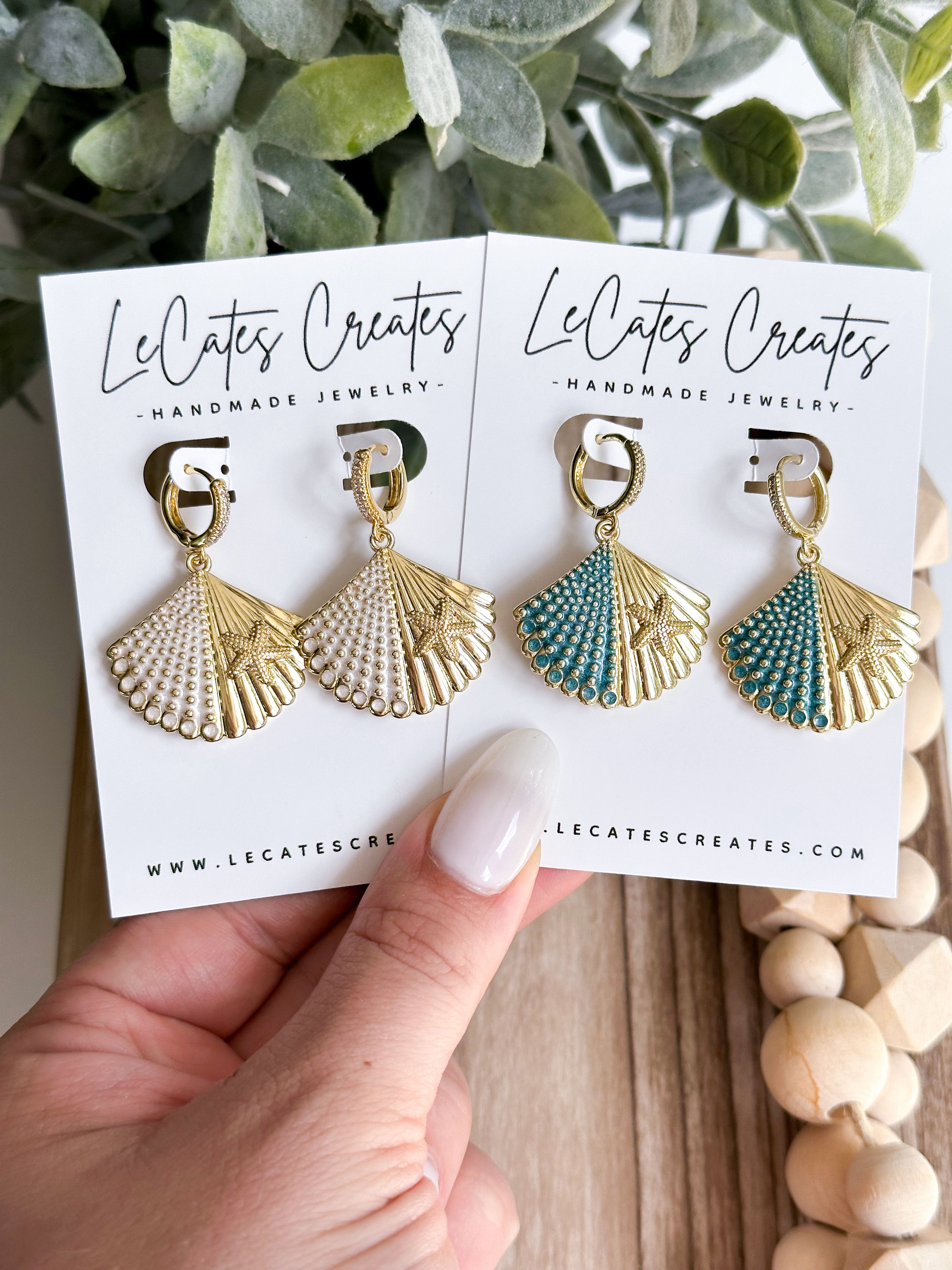 Seashell Hoops