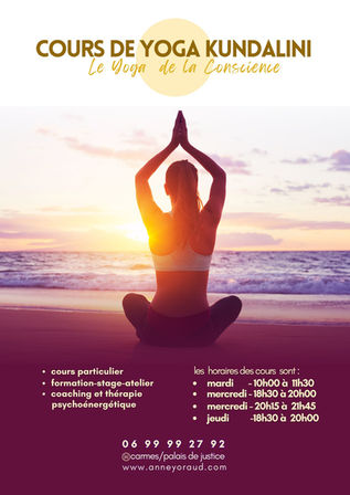 On se retrouve en salle le 4 sept 2024 ! -Formations, stages, ateliers en cours de yoga kundalini et psychoénergétique à Toulouse en présence et en ligne