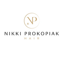 NIKKI PROKOPIAK _HAIR_LOGO_SAND&BLACk_wh