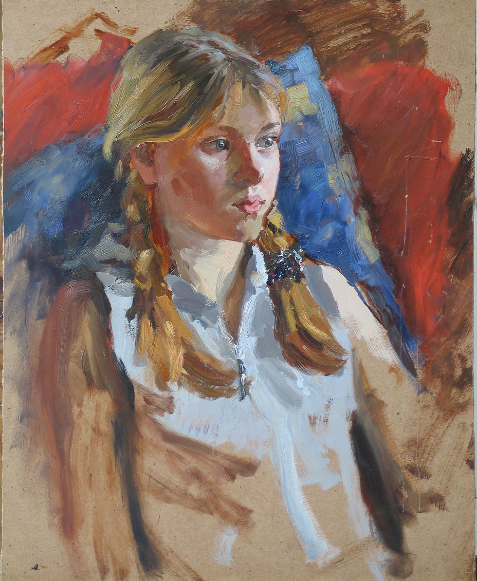 Антохина-Куракса Н.А. портрет сестры.60х45.к.м.