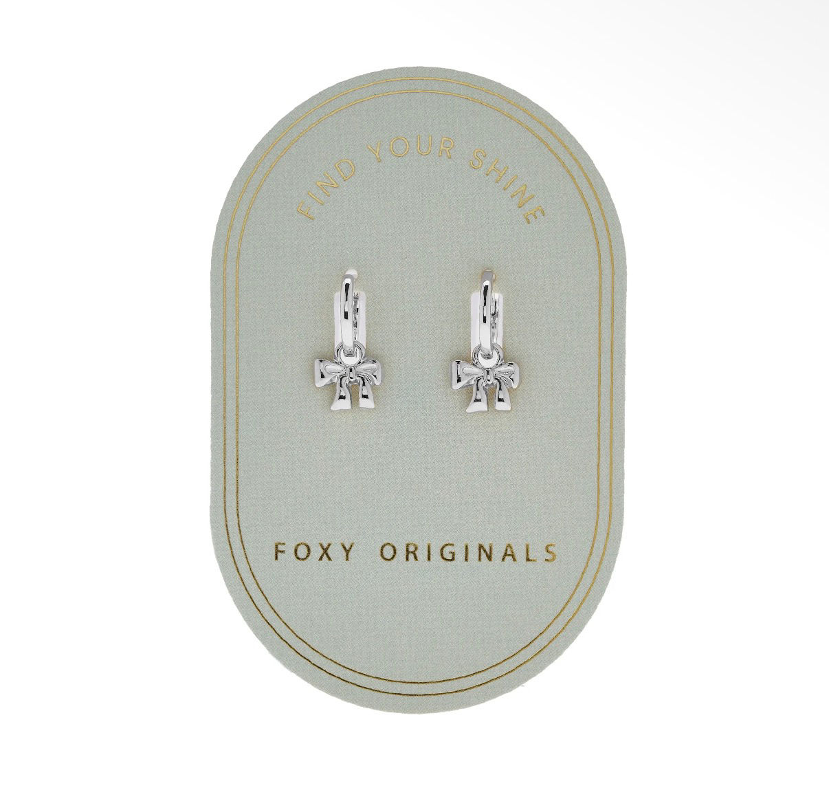 Earrings - Bow Hoop Silver 