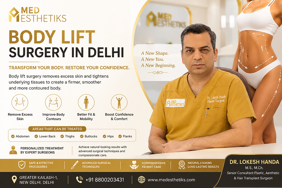 Feel More Confident with Body Contouring Surgery at Med Esthetiks: Your Ultimate Guide to Body Lift Surgery in Delhi