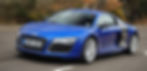 Carequest SÃ rl car broker Switzerland, Audi R8 V10 plus in blue three-quarter front view