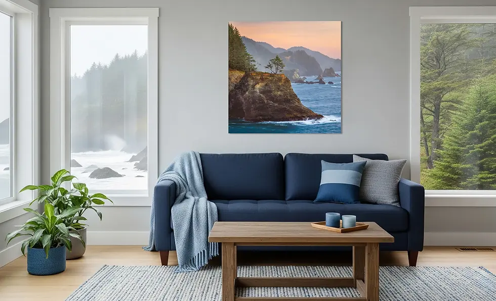 Thumbnail: living room photo of Rocky Oregon Coast Sunset - Scenic Coastal View - Pacific Ocean Coastline by Daniel Forster