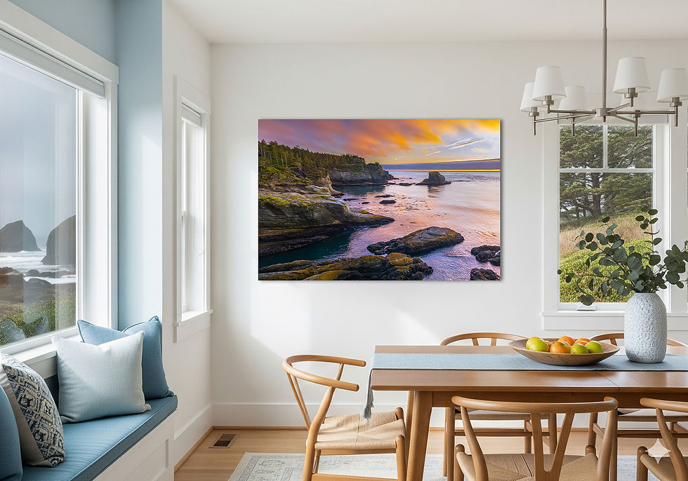 Thumbnail: dining room photo of Cape Flattery Washington State Sunset Fine Art - Seascape  Photo by Daniel Forster