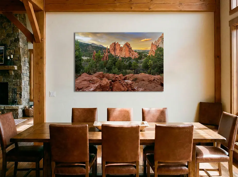 Thumbnail: dining room Photo Garden of the Gods - Colorado Springs Sunset Landscape Print by Daniel Forster
