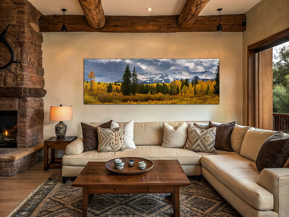 Thumbnail: living room photo of Kebler Pass Fall Colors Panorama | Elk Mountains Autumn Fine Art Print by Daniel Forster Photography