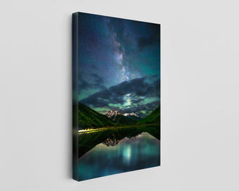 landscape canvas wall art print for sale - Colorado Photography - Ouray, Colorado at Night - Landscape Photo