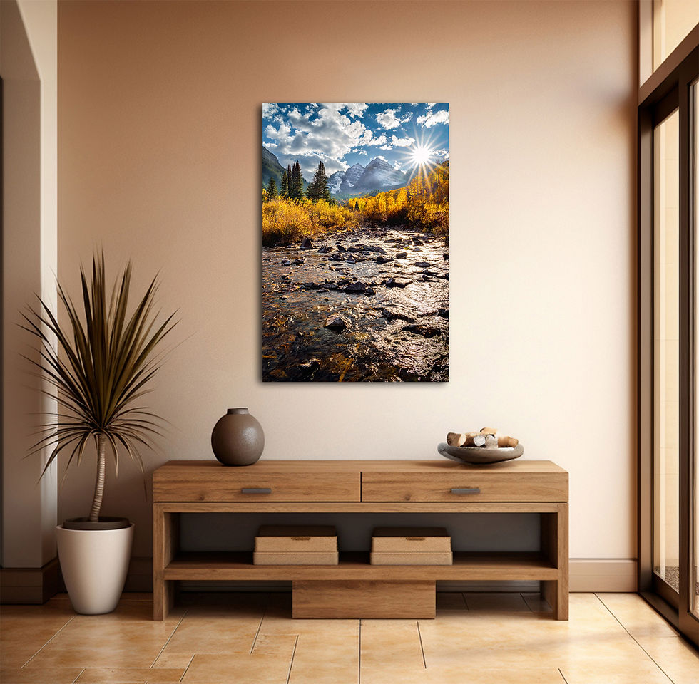 foyer photo of Maroon Bells Colorado Autumn - Fall Colors Picture - Scenic Landscape Photography Print by Daniel Forster