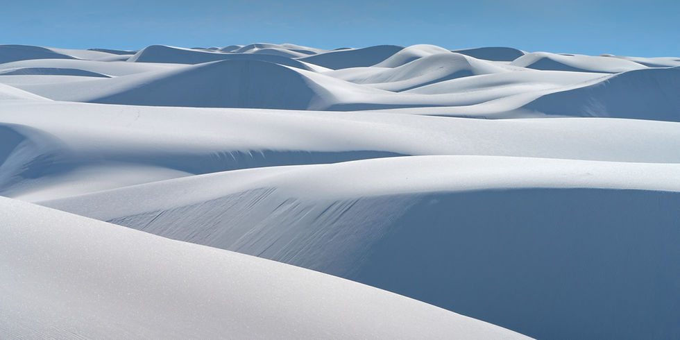 White Sands National Park Fine Art Photography - Blue Tones Landscape Prints by Daniel Forster