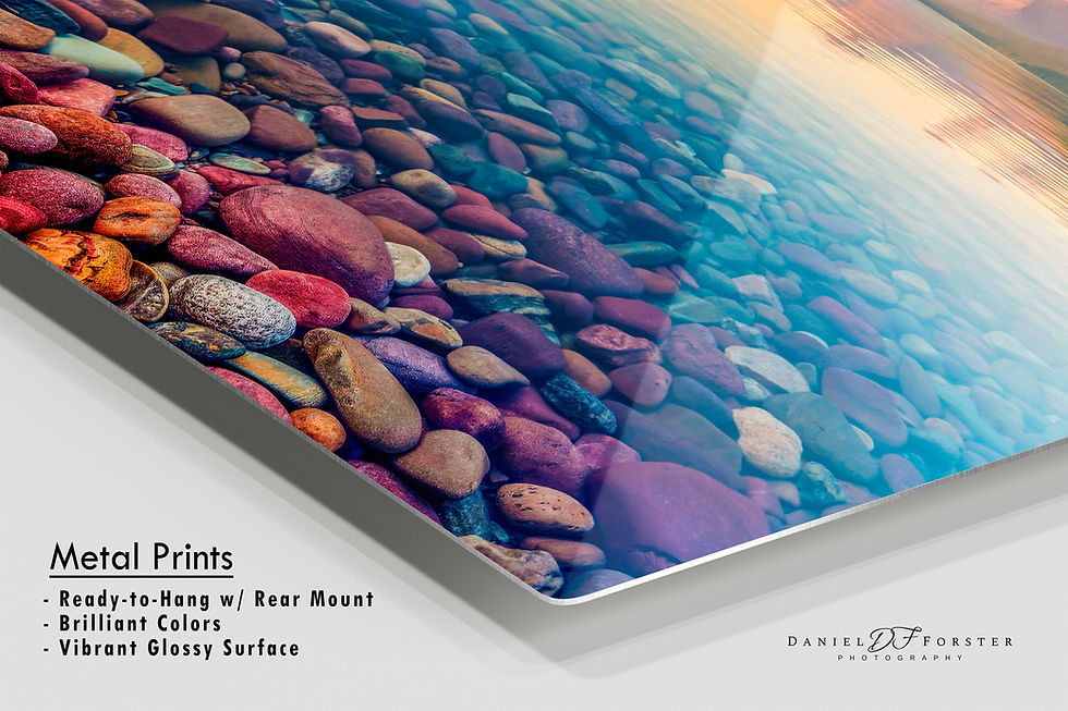 Thumbnail: Lake McDonald Glacier National Park Sunset - Landscape Photography Fine Art by Daniel Forster metal print