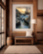 foyer mockup Colorado Landscape Print - Roaring Fork River Sunrise Photo - The Grottos trail Aspen fine art by Daniel Forster