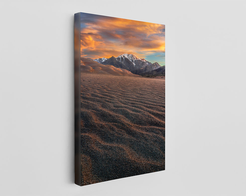 Thumbnail: Canvas print of Great Sand Dunes National Park Landscape Photography Print - Fine Art by Daniel Forster Photography