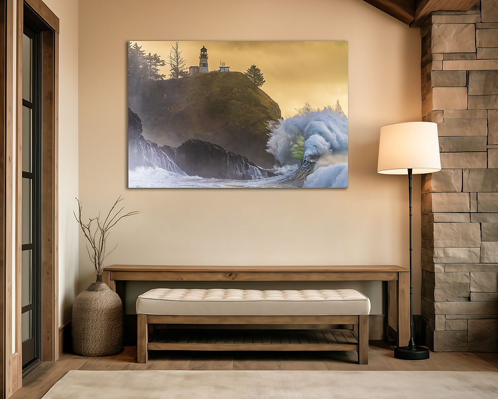 Thumbnail: foyer photo of Cape Disappointment Lighthouse Photo - Washington Coastal Fine Art Print by Daniel Forster Photography