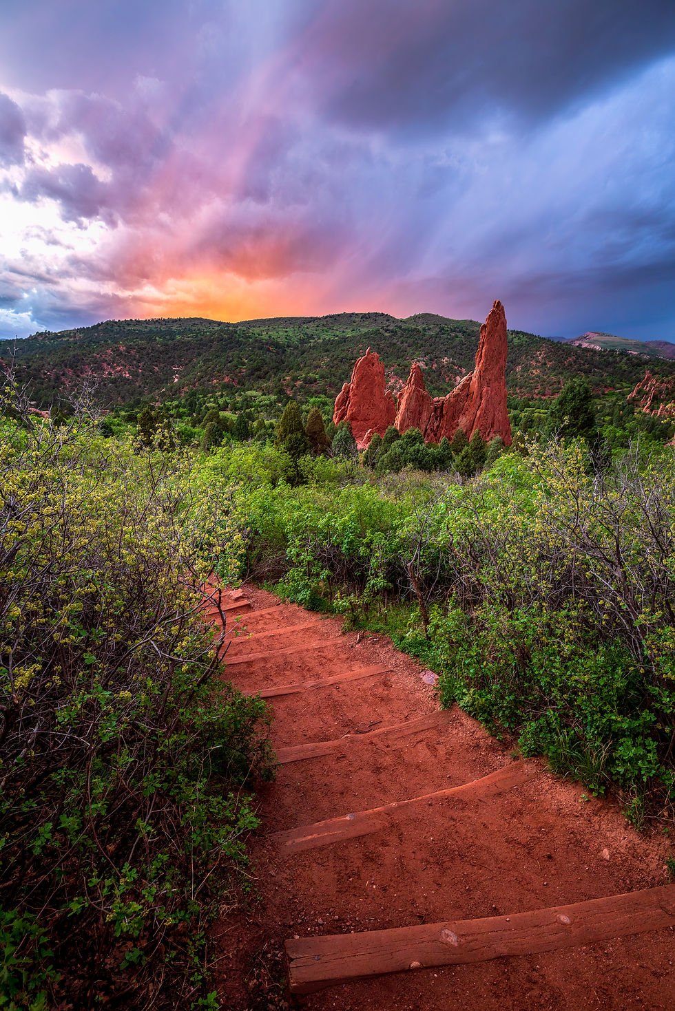 Garden of the Gods Park Photo - Sunset Hike Photography Print by Daniel Forster