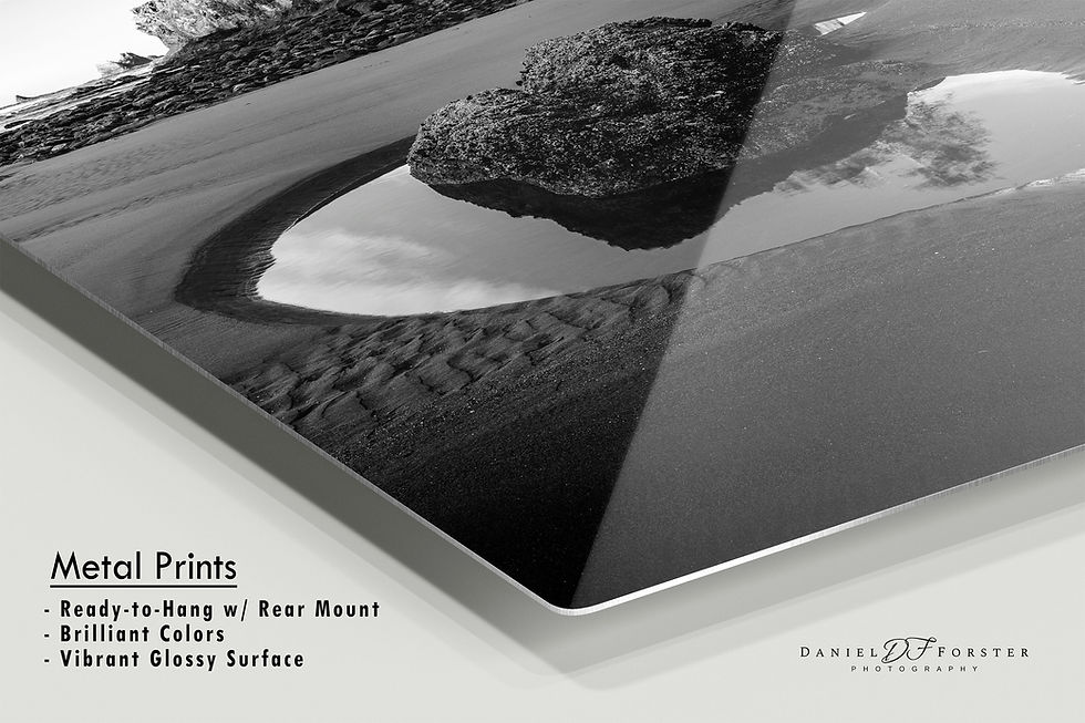 Thumbnail: metal print of Second Beach Olympic National Park Washington Black and White photo by Daniel Forster Photography