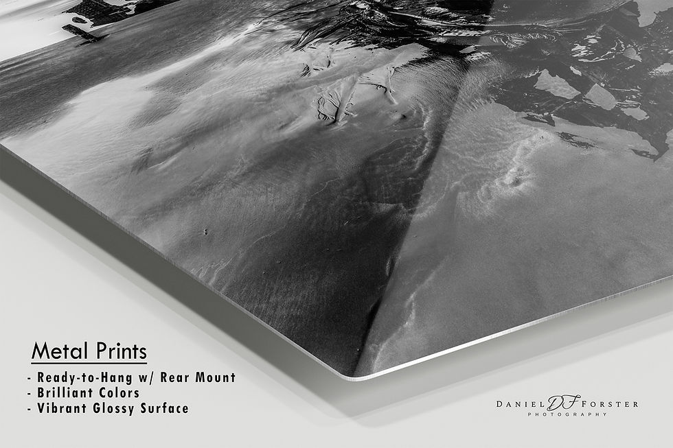 Thumbnail: metal print of Peter Iredale Shipwreck Black and White Photo | Fort Stevens State Park Oregon by Daniel Forster Photography