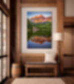 mockup of Colorado Mountain Photography Fine Art Landscape Print of Maroon Bells by Daniel Forster