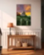 hallway mockup Garden of the Gods Sunset Sky Photo - Cathedral Rock Fine Art Print by Daniel Forster