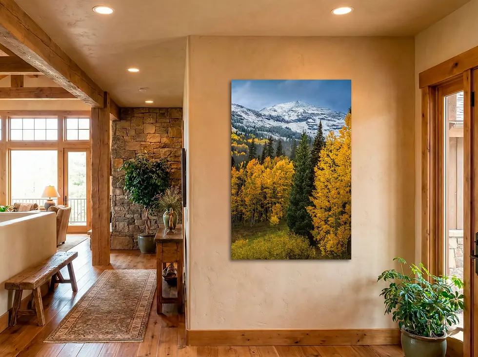 Photo in home of home of Autumn Landscape Kebler Pass Colorado - Image of Snowcapped Ruby Peak by Daniel Forster Photography
