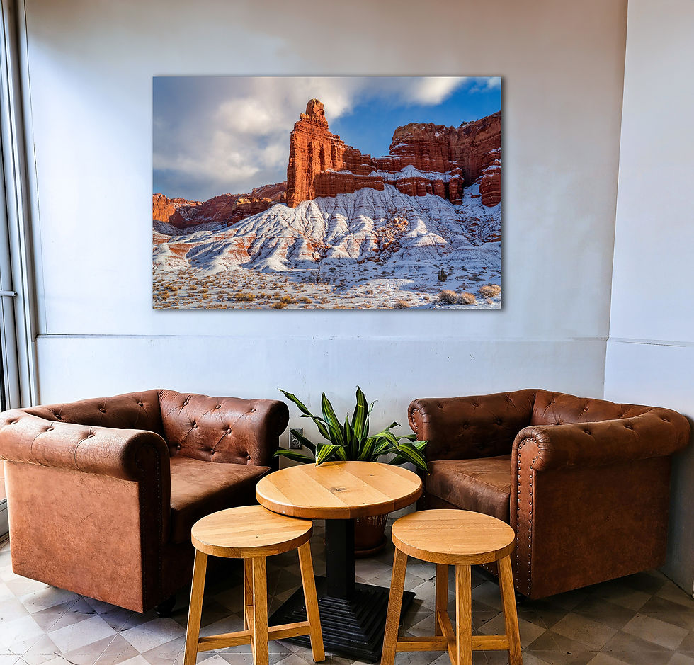 mockup of Chimney Rock in Capitol Reef National Park Landscape Print | Utah Fine Art Photo by Daniel Forster Photography