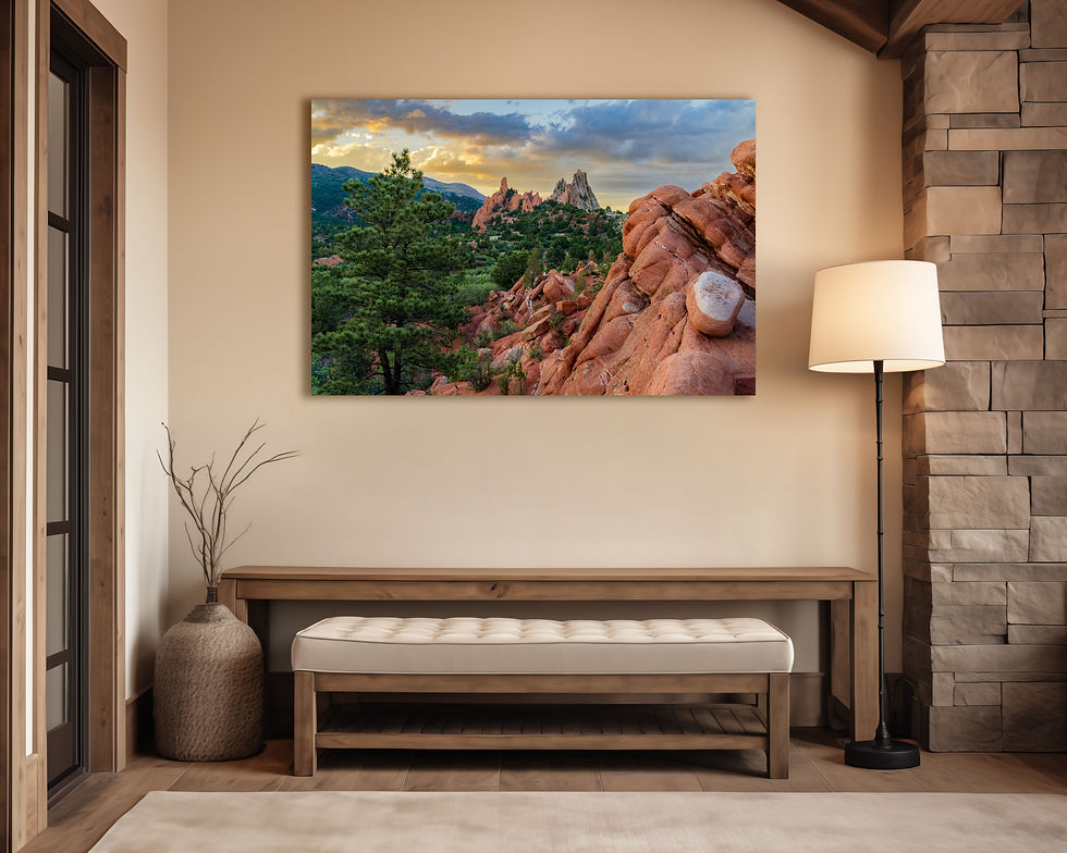 image in foyer of Garden of the Gods Sunset Photo - Colorado Springs Fine Art Print by Daniel Forster