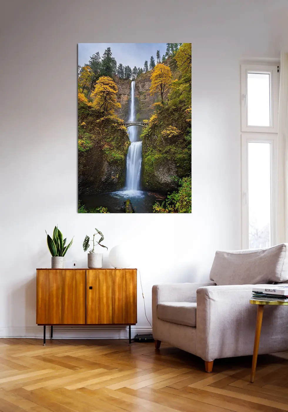 Thumbnail: living room print of Multnomah Falls Oregon Waterfall Photo by Daniel Forster Photography