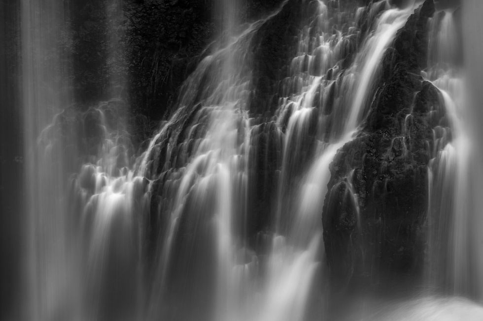 Silver Falls State Park Fine Art Print | Upper North Falls Black and White Photo by Daniel Forster Photography
