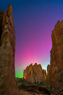 Garden of the Gods Northern Lights Fine Art Photography Landscape Print by Daniel Forster