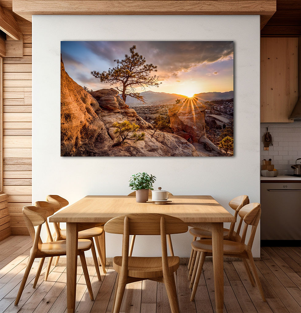 Thumbnail: photo in dining area of Colorado Springs Fine Art Print - Palmer Park and Pikes Peak Picture by Daniel Forster Photography