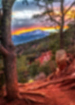 Colorado Springs Landscape Photography Print - Pikes Peak Sunset Photo