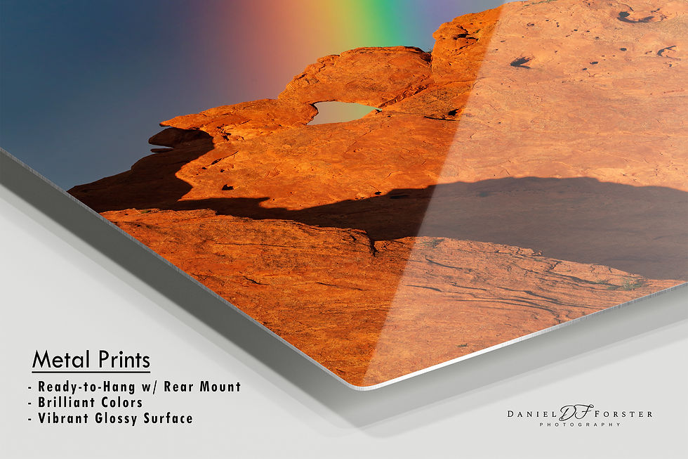 Thumbnail: metal print of Kissing Camels Photo - Garden of the Gods Rainbow Fine Art Print by Daniel Forster Photography
