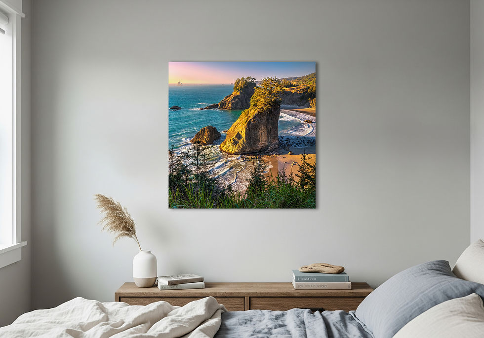 photo in bedroom of Oregon Coast Secret Beach Fine Art Photography Print by Daniel Forster