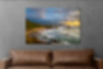 mockup over couch Canon Beach Oregon Photo - Ecola State Park Seascape Sunset Print by Daniel Forster