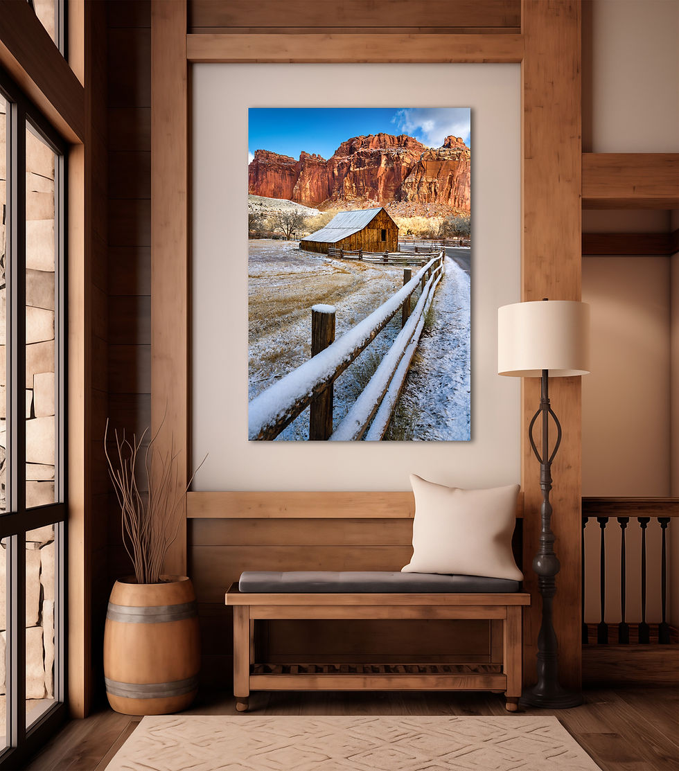 mockup of Capitol Reef National Park Wall Art - Utah Fine Art Photography Landscape Print by Daniel Forster