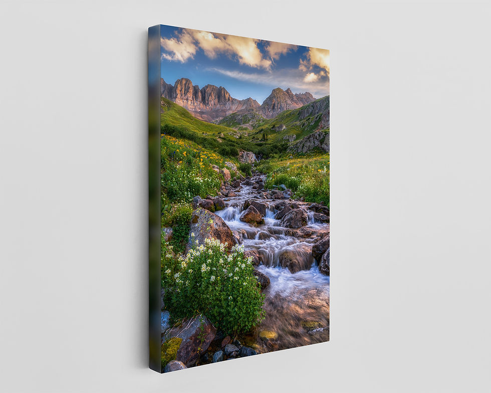 Thumbnail: canvas print of Colorado Landscape Photography Print - American Basin in San Juan Mountains canvas print