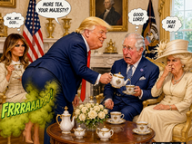 Embarassing moment whilst taking tea at the White House 