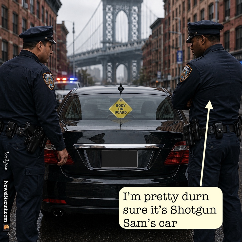 Meanwhile, on a street in Noo Yawk ... 