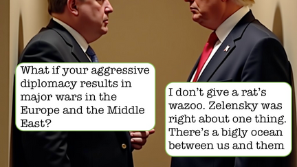 A candid moment from the Stirrer in Chief