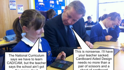 When the Tories put a dickhead in charge of education