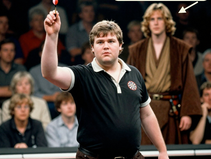 How come the lad is so good at darts?