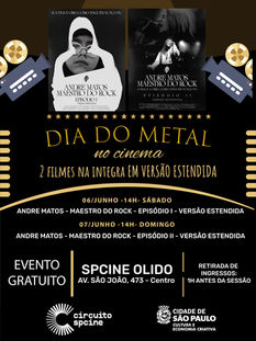 Documentário “Andre Matos – Maestro do Rock” terá versões estendidas dos episódios 1 e 2 exibidas pelo Circuito Spcine em comemoração ao Dia do Metal
