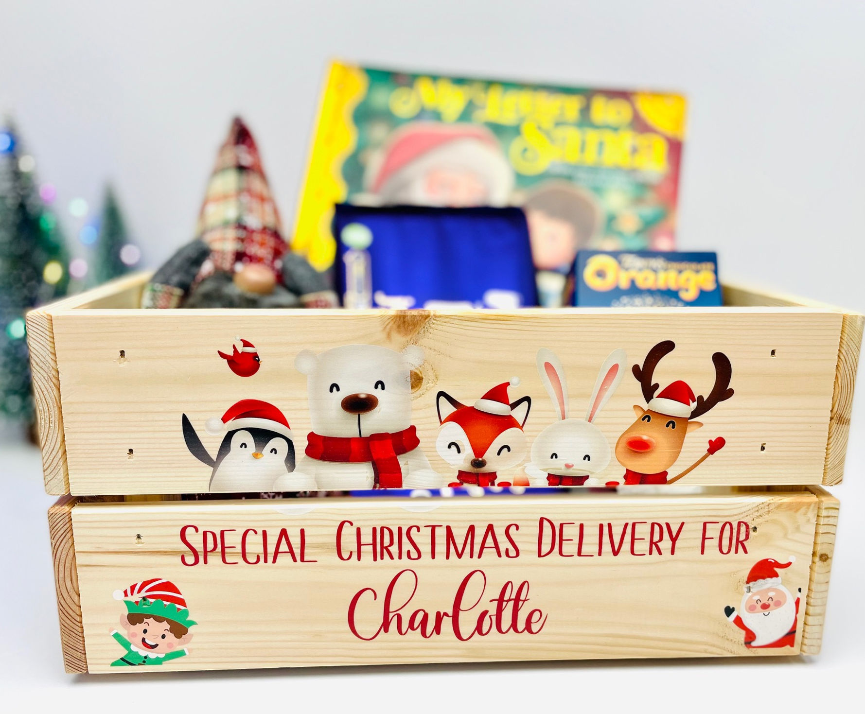 Personalised Christmas Eve Crate Animal design