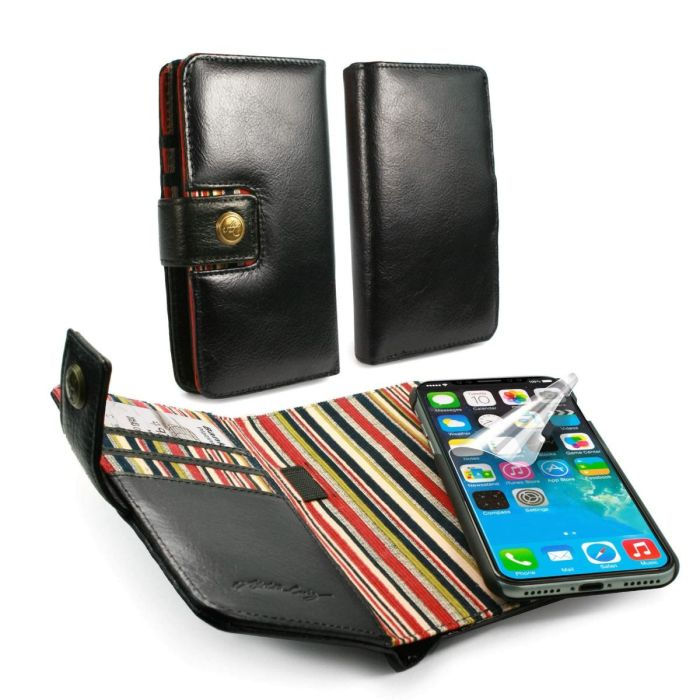 Thumbnail: Alston Craig Magnetic Leather Wallet for iPhone 15 Pro - Black