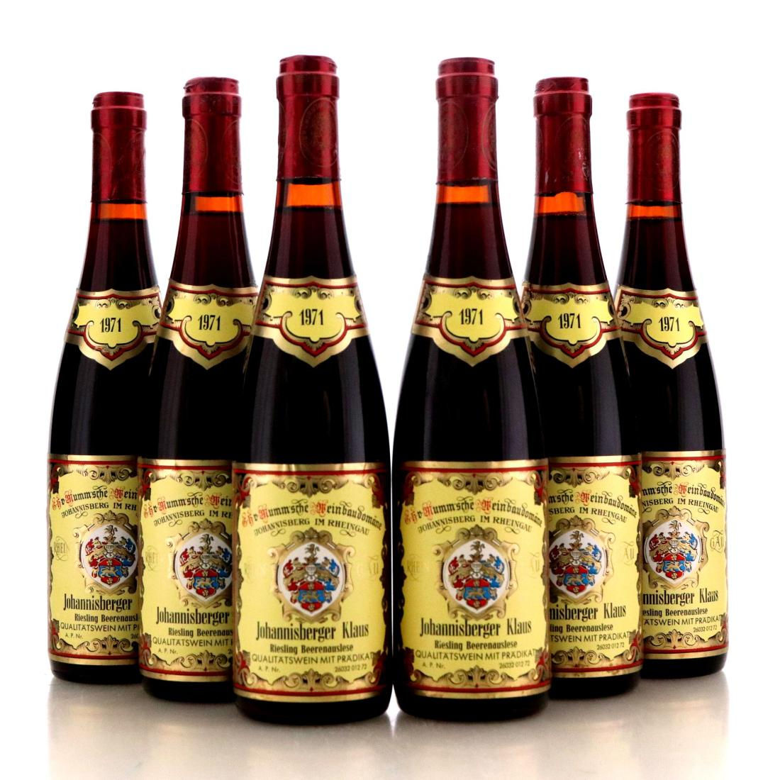 Mumm'sche Meinbaudomane Johannisberger Klaus Riesling Beerenauslese 1971 x 6